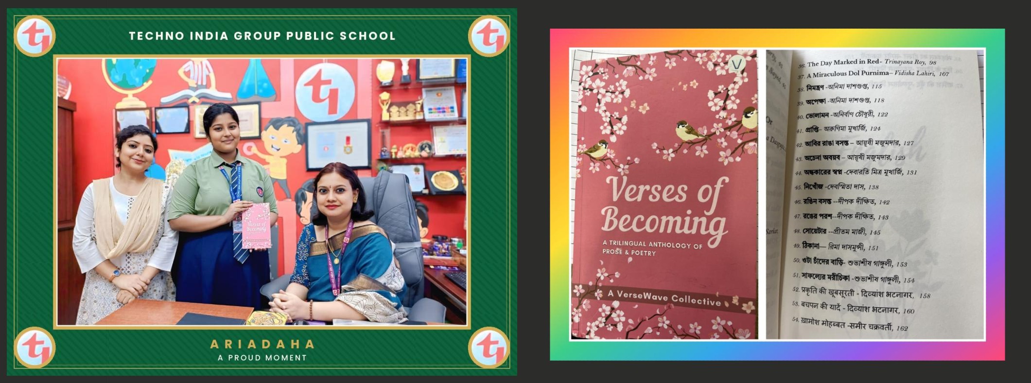 Celebrating the Publication of Her Bengali Poems in Verses of Becoming